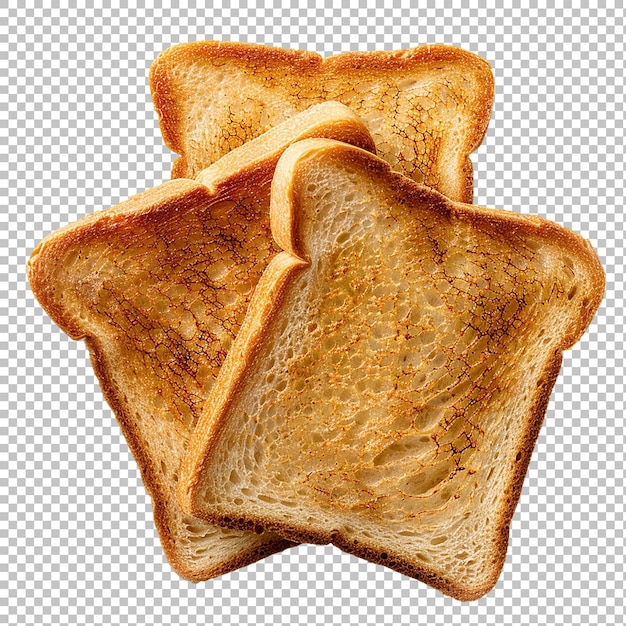 PSD toasted bread on white background