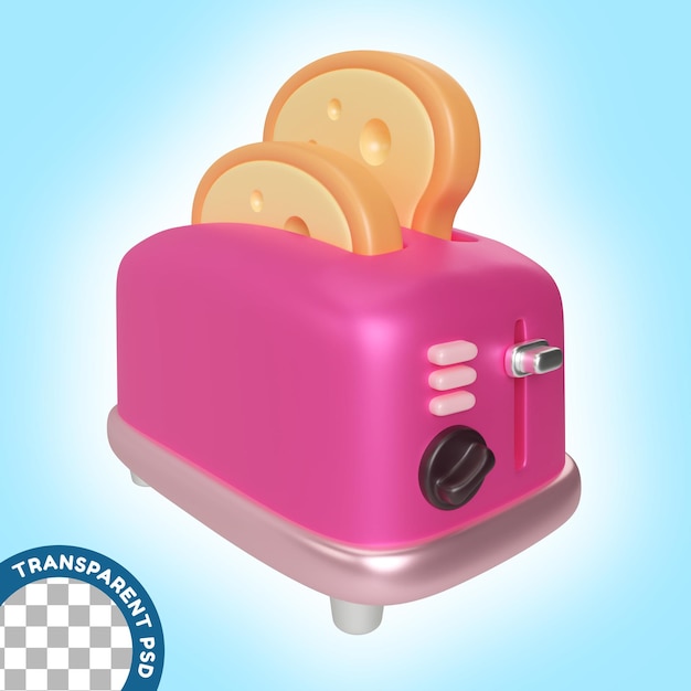 Toaster 3D Illustration Icon