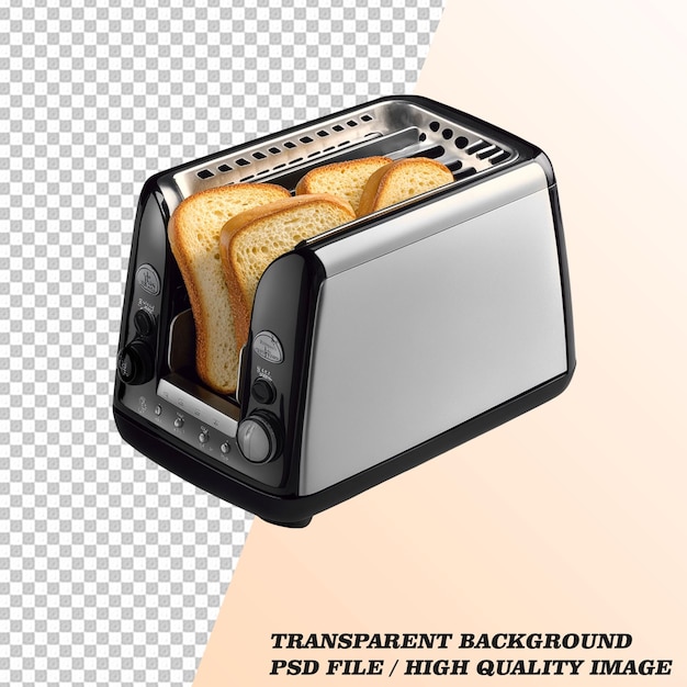 PSD toaster isolated on transparent background psd file