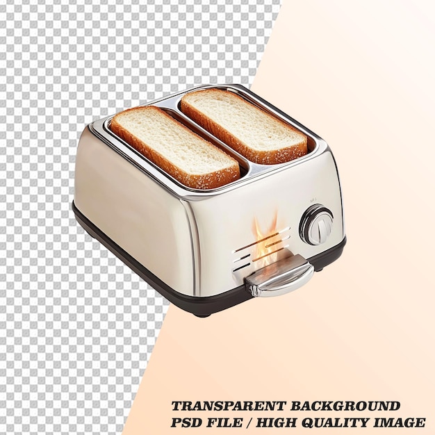 Toaster Isolated on Transparent Background PSD File