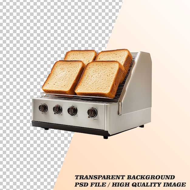 PSD toaster isolated on transparent background psd file