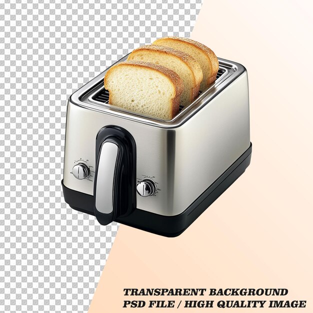 PSD toaster isolated on transparent background psd file