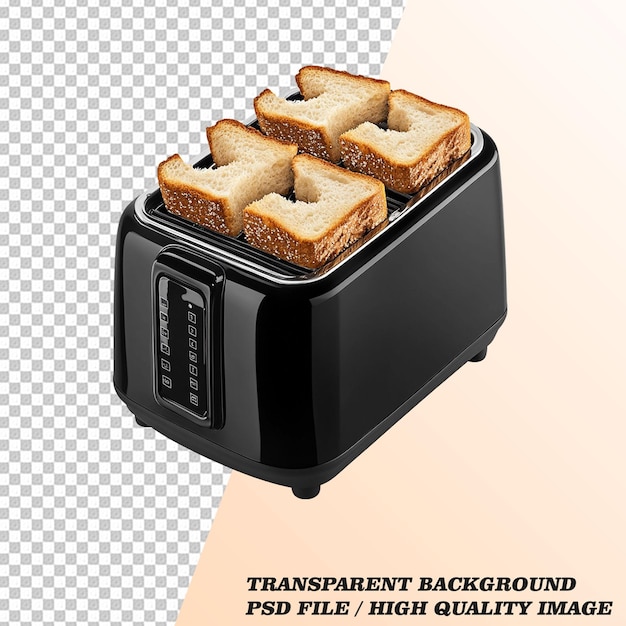 PSD toaster isolated on transparent background psd file