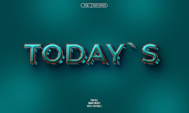 today s 3D editable text effect