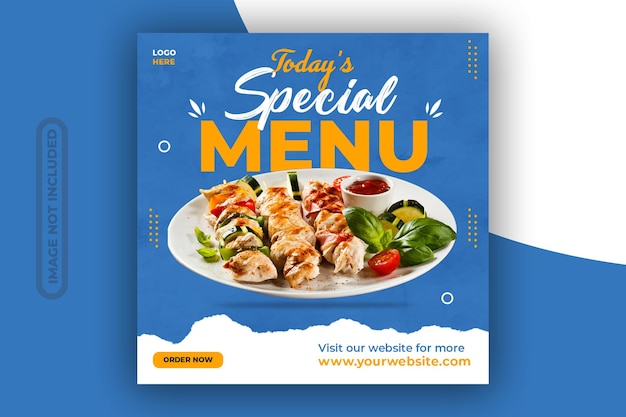 Today Special Menu Social Media Post Template