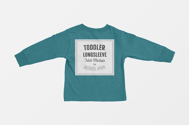 Toddler long sleeve tshirt mockup