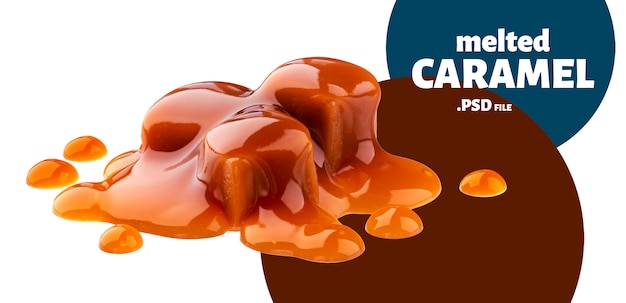 Toffee candies with caramel sauce