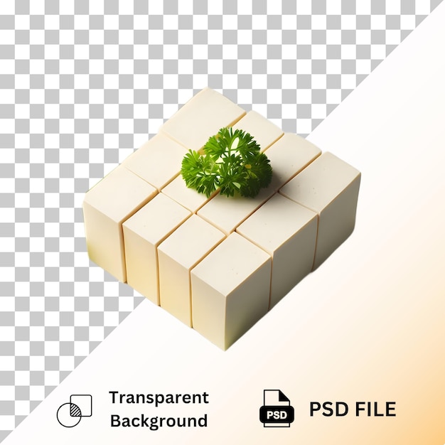 PSD tofu isolated on transparent background