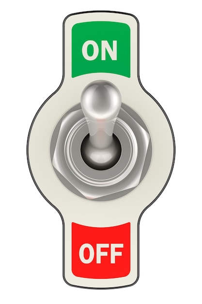 Toggle Switch 3D rendering isolated on transparent background