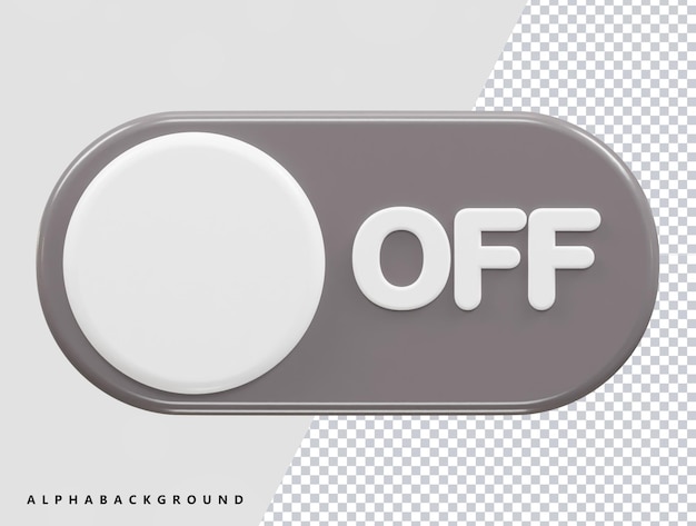 Toggle switch icon 3d rendering vector illustration