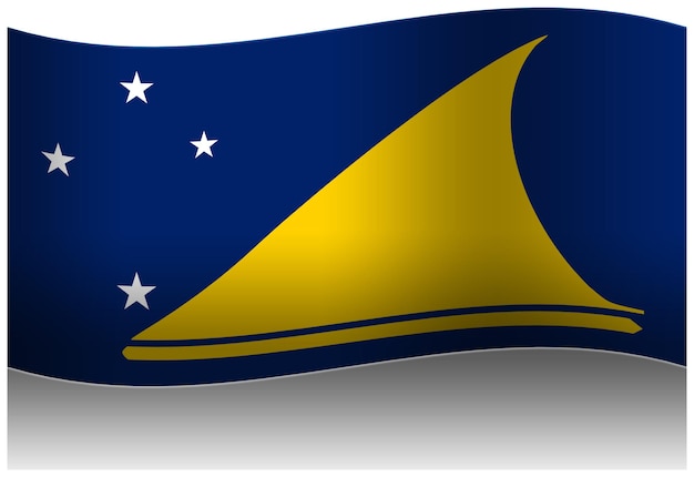 PSD tokelau wave flag 3d