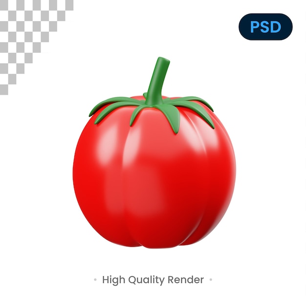 Tomato 3D Icon Premium Psd