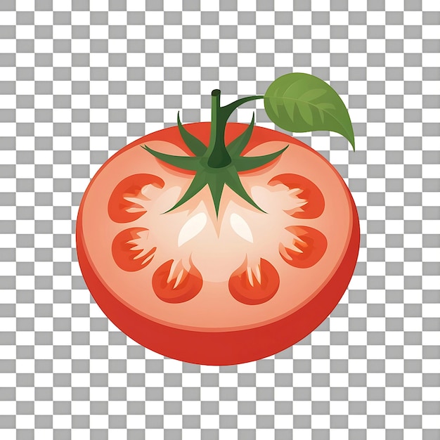 PSD a tomato fruit isolated on transparent background