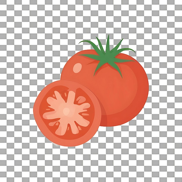 PSD a tomato fruit isolated on transparent background