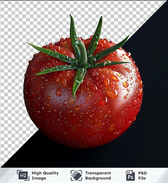 tomato with copy space on a black background