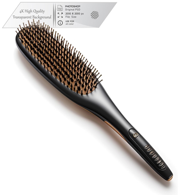 PSD tool for grooming and styling hair on transparent background