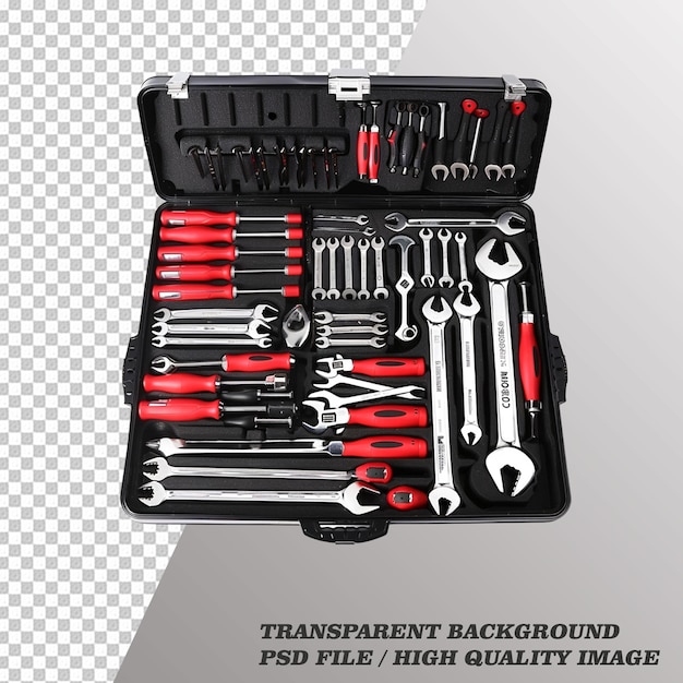 Tool Set Isolated on Transparent Background PSD File