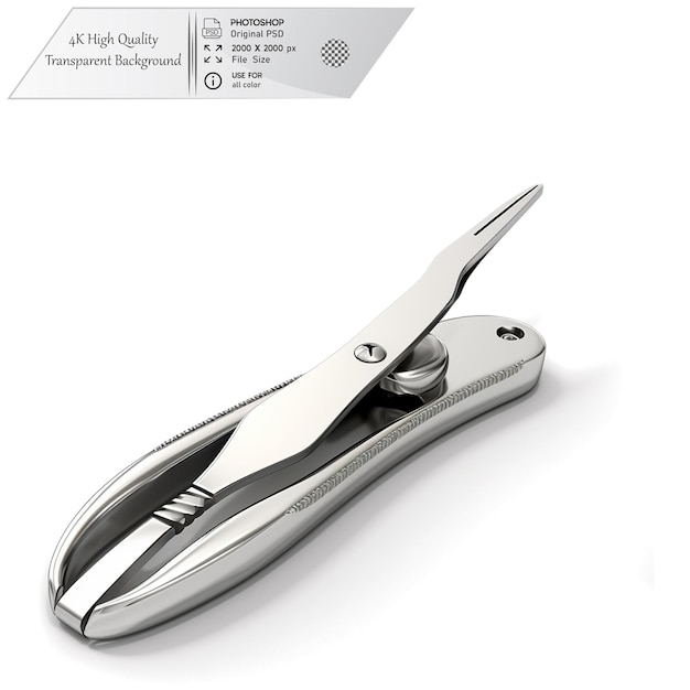 PSD tool for trimming fingernails and toenails on transparent background