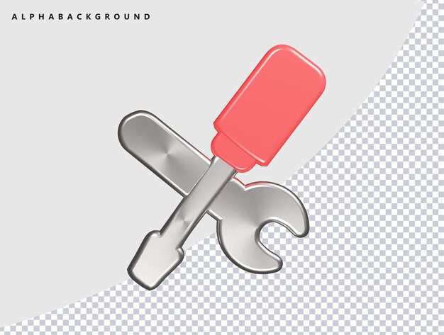 Tools 3d render icon illustration