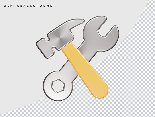 Tools 3d render icon illustration