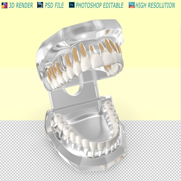 PSD tooth ring 3d psd file