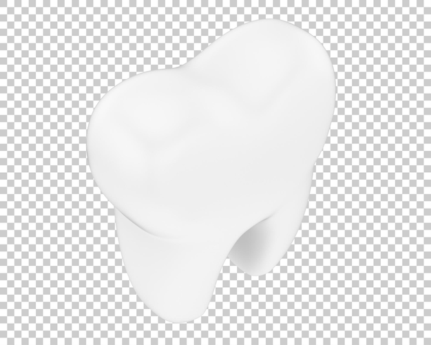 Tooth on transparent background 3d rendering illustration