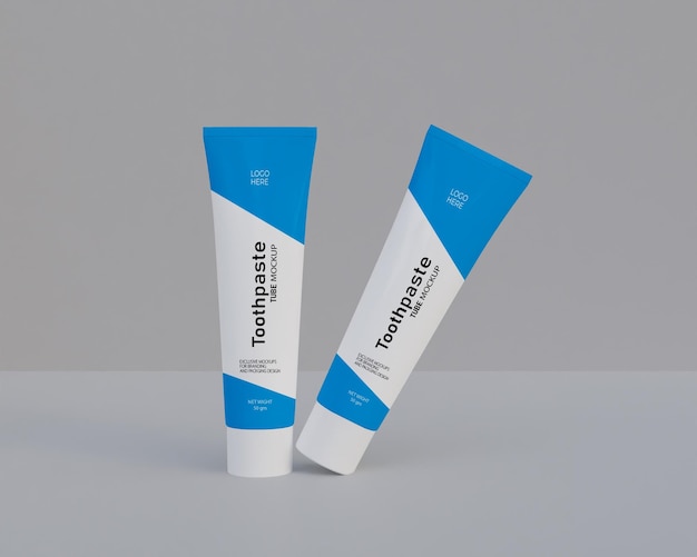 Toothpaste packaging mockup