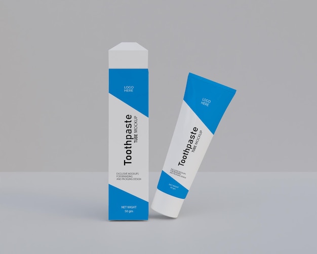 Toothpaste packaging mockup