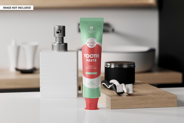 Toothpaste tube mockup