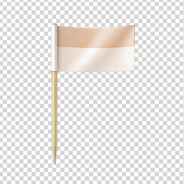 Toothpick flag mockup Isolated on transparent background