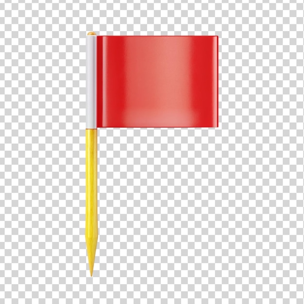 Toothpick flag mockup Isolated on transparent background