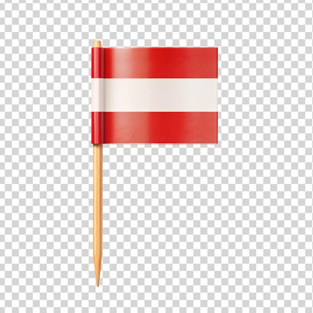 PSD toothpick flag mockup isolated on transparent background