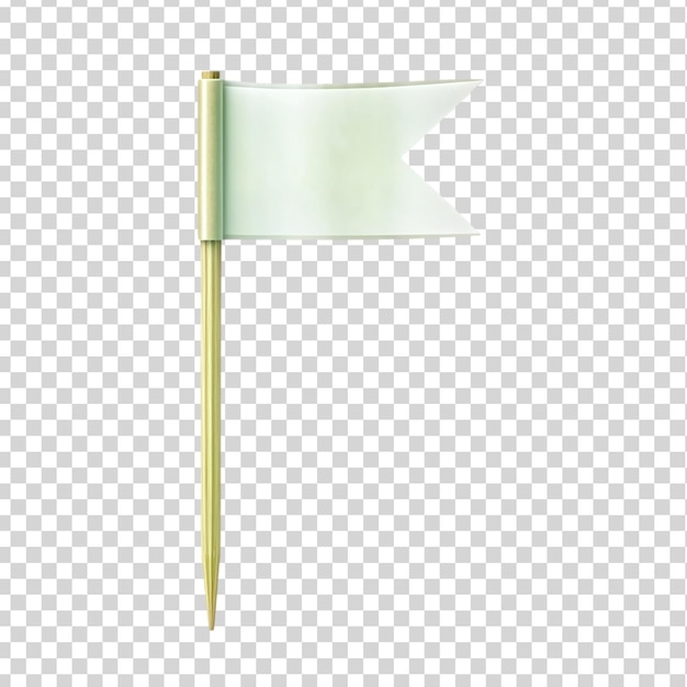 Toothpick flag mockup Isolated on transparent background