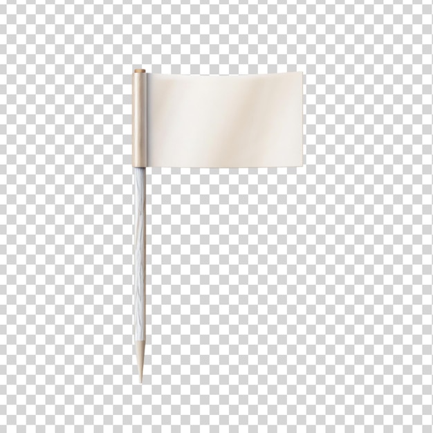 Toothpick flag mockup Isolated on transparent background