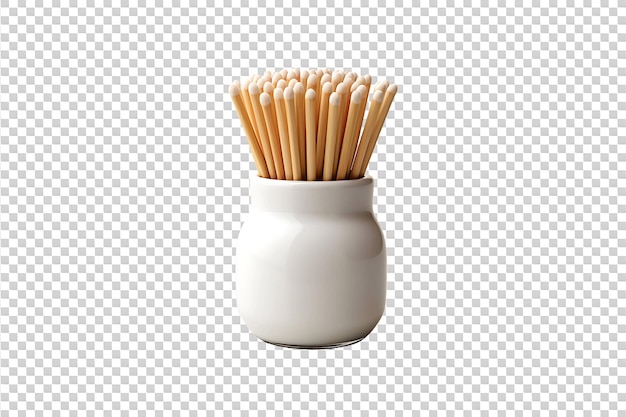 PSD toothpick holder isolated on transparent background