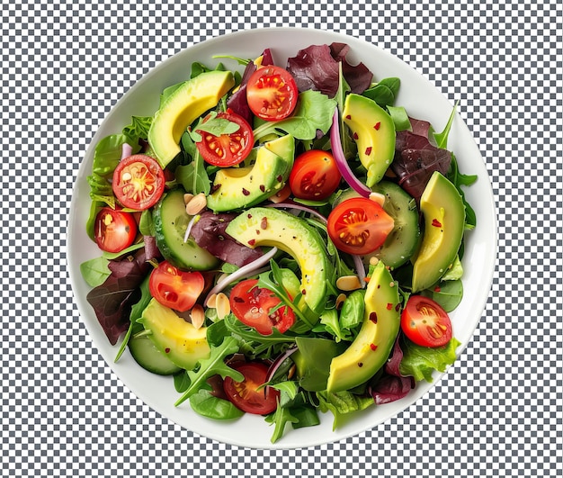 Toothsome Avocado Salad isolated on transparent background