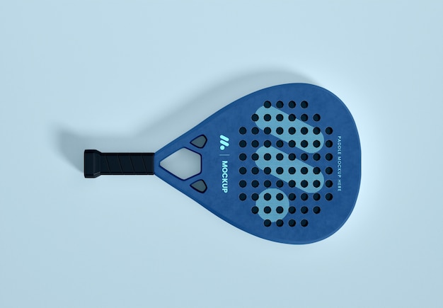 PSD top view blue tennis paddle