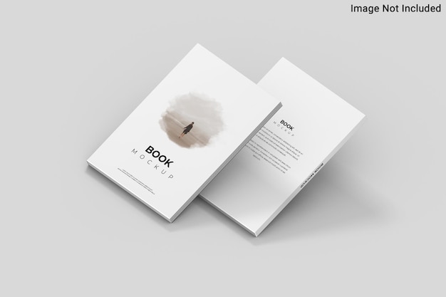 Top View on Book Mockup in 3D Rendering