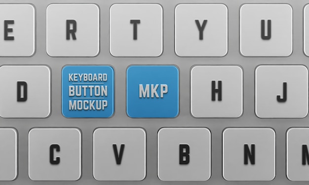 Top view keyboard button mockup