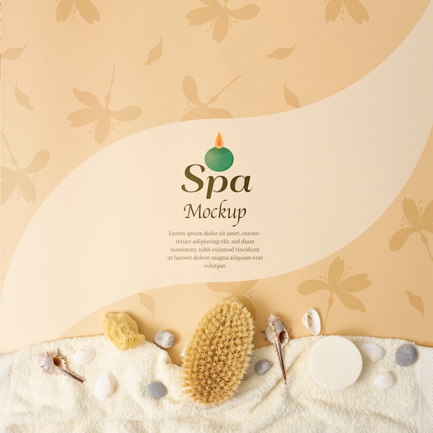 Top view spa mockup