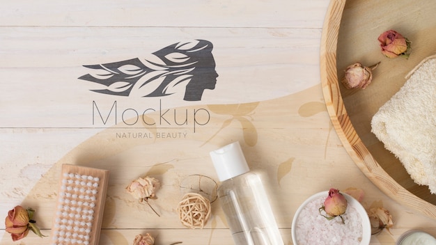 PSD top view spa mockup