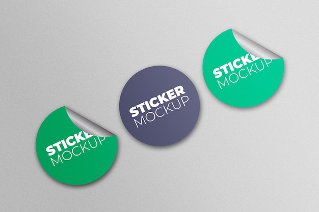 Top view sticker mockup