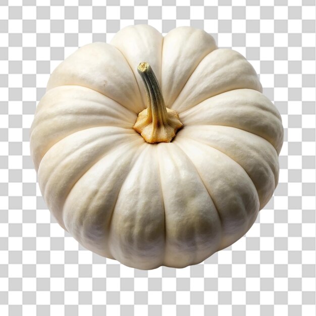 PSD top view white pumpkin isolated on transparent background