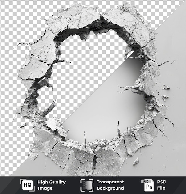 torn concrete hole ripped edge png clipart