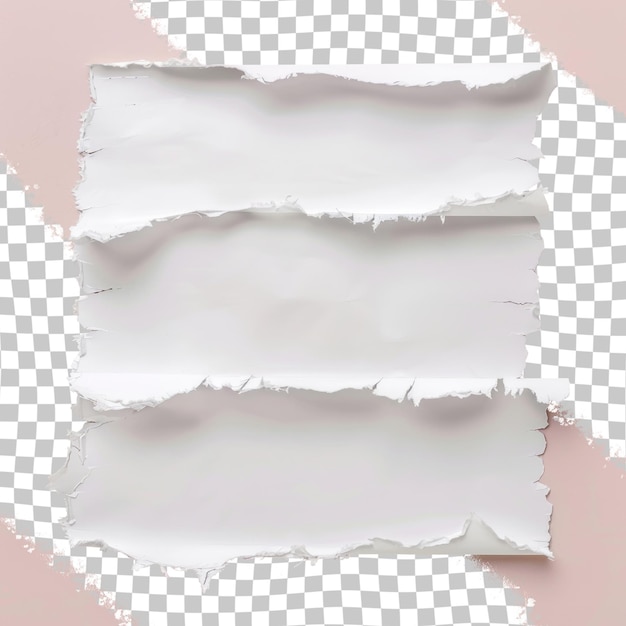 a torn sheet of paper has been torn up