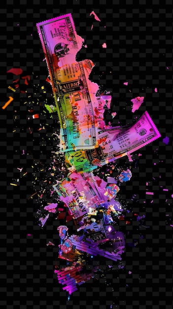 Torn Ticket Fragments With Colorful and Patterned Designs Wi Unique Texture Background Designs