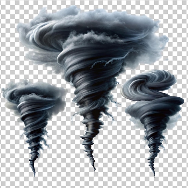 PSD tornado backdrop whirlwind isolated on transparent background