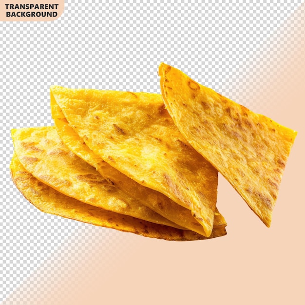 tortilla chips isolated on transparent background