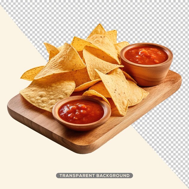 PSD tortilla chips and sauce