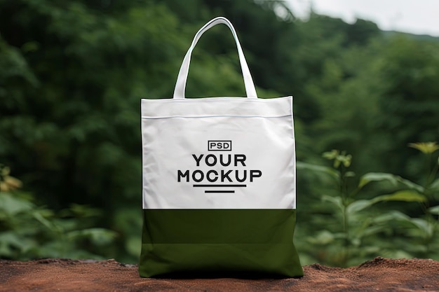 Tote bag advertising mockup realistic